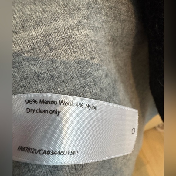 Eileen Fisher wool cardigan with draped front - Picture 4 of 6